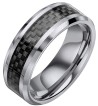 Mon-bijou - D3885 - Bague tungstène et acier inoxydable