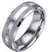 Mon-bijou - D3886 - Bague tungstène et acier inoxydable