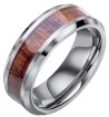 Mon-bijou - D3888 - Bague tungstène et acier inoxydable