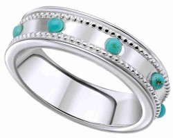 Mon-bijou - D3901A - Bague turquoise en argent 925