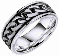 Bague unisexe en argent 925