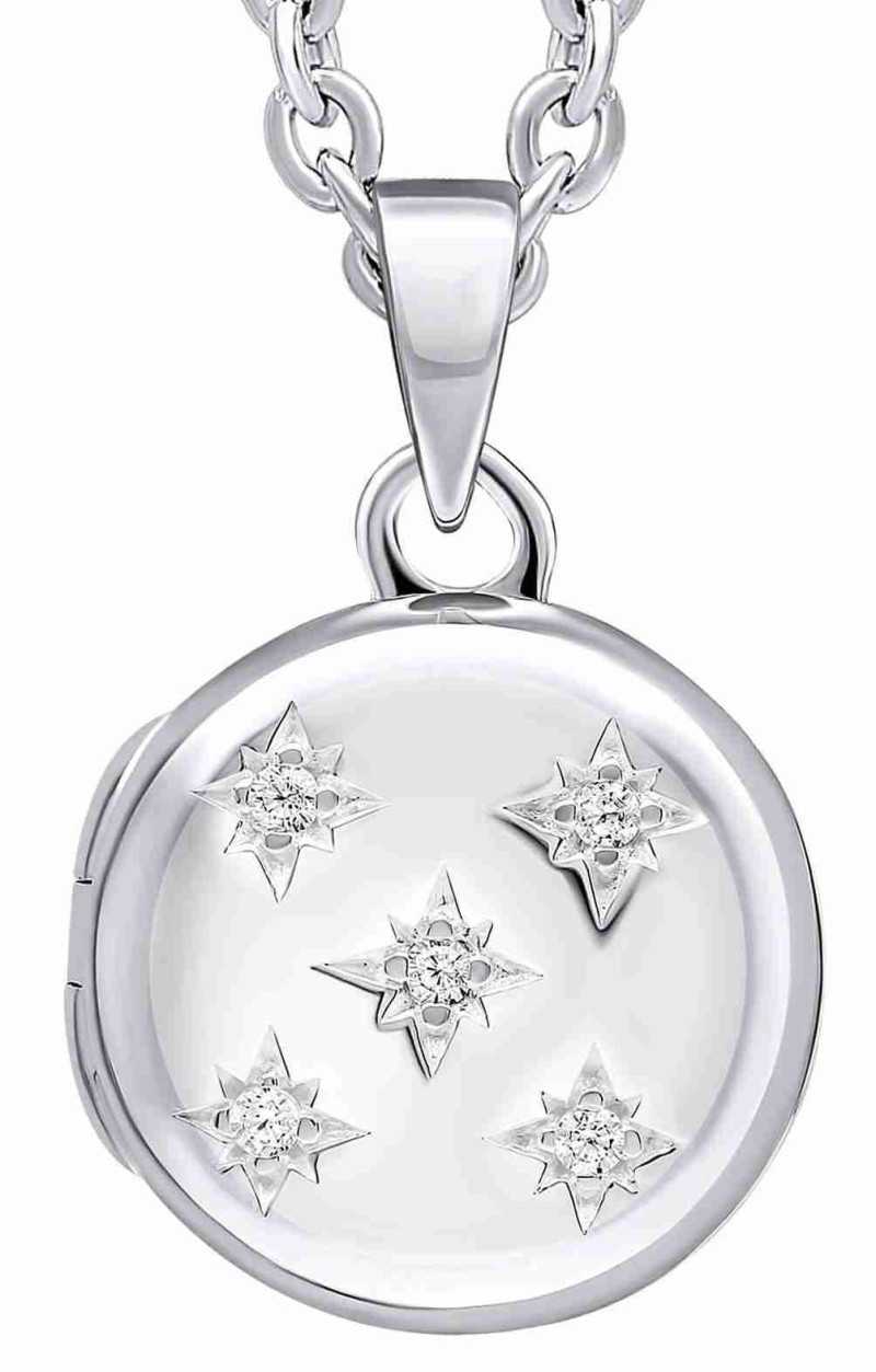 Collier pendentif photo zirconium en argent 925