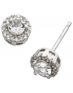 Boucle d'oreille diamant en Or blanc 375/1000