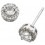 Boucle d'oreille diamant en Or blanc 375