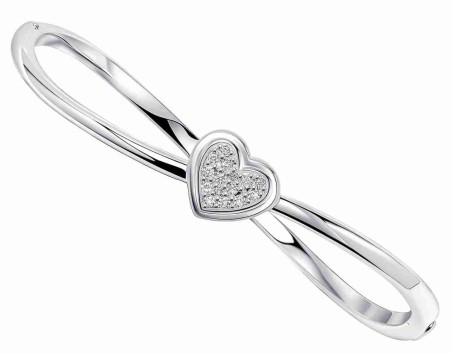 Mon-bijou - D5523 - Bracelet cœur zirconium en argent 925