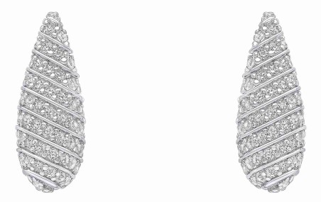 Mon-bijou - D6476 - Boucle d'oreille zirconium en argent 925