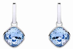 Boucle d'oreille cristal bleu ciel en argent