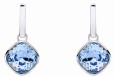 Boucle d'oreille cristal bleu ciel en argent 925