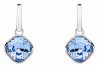 Boucle d'oreille cristal bleu ciel en argent 925