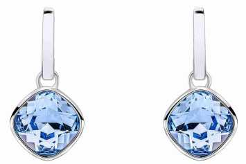 Boucle d'oreille cristal bleu ciel en argent 925