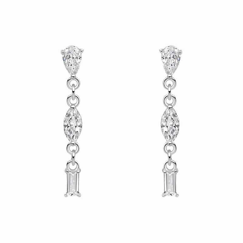 Boucle d'oreille zirconium en argent 925