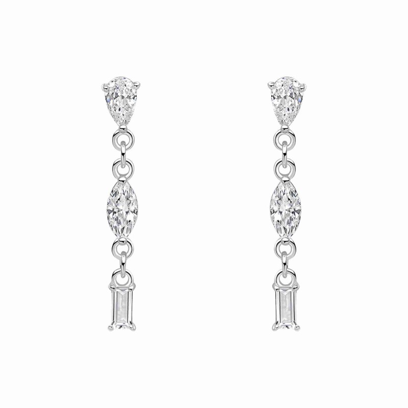 Mon-bijou - D6481 - Boucle d'oreille zirconium en argent 925