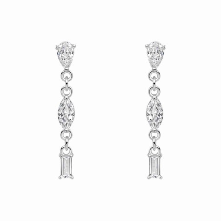 Mon-bijou - D6481 - Boucle d'oreille zirconium en argent 925