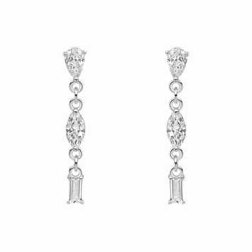 Boucle d'oreille zirconium en argent 925