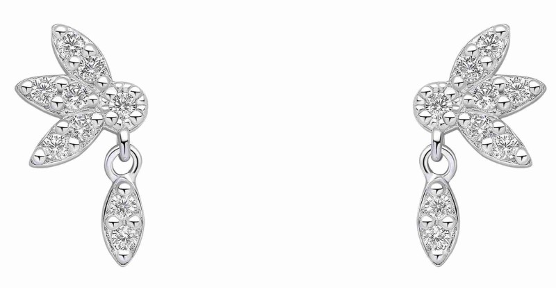 Mon-bijou - D6493 - Boucle d'oreille zirconium en argent 925