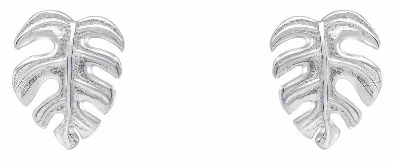 Mon-bijou - D6499 - Boucle d'oreille feuille en argent 925