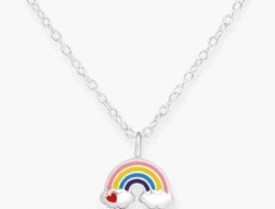 Collier arc en ciel en argent 925