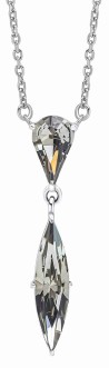 Collier cristal noir en argent 925