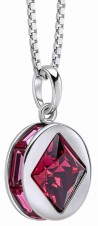 Mon-bijou - D5438A - Collier cristal fuchsia en argent 925