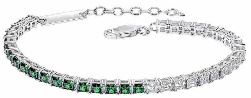 Bracelet zirconium vert et blanc en argent 925