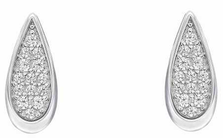 Boucle d'oreille zirconium en argent