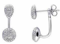 Boucle d'oreille zirconium en argent