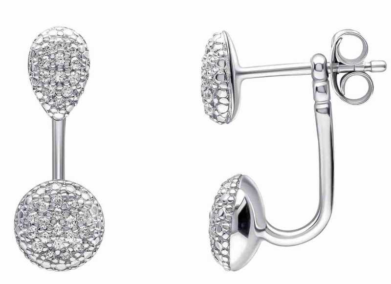 Boucle d'oreille zirconium en argent 925