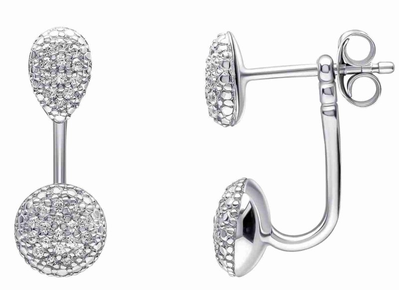 Mon-bijou - D6463 - Boucle d'oreille zirconium en argent 925