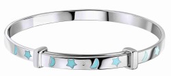 Bracelet diamant et émail phosphorescent en argent