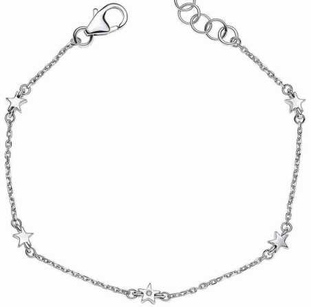 Bracelet étoiles et diamant en argent