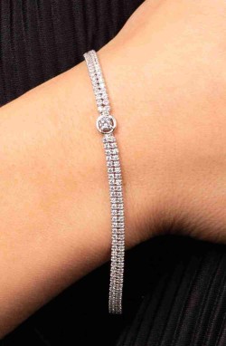 Bracelet zirconium blanc en argent 925