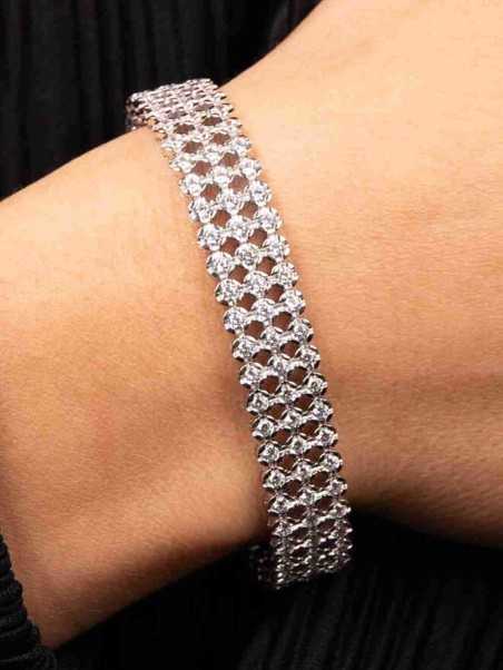 Bracelet zirconium blanc en argent 925