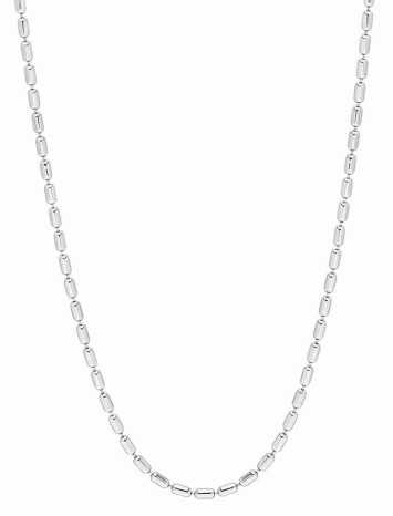 Collier en argent avec un placage en platine