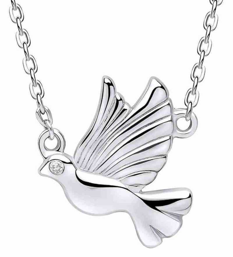 Collier hirondelle diamant en argent 925