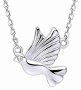 Collier hirondelle diamant en argent 925