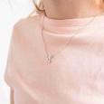 Collier hirondelle diamant en argent 925