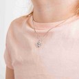 Collier ruban noué diamant en argent 925
