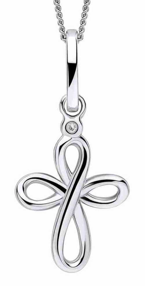 Collier croix diamant en argent 925