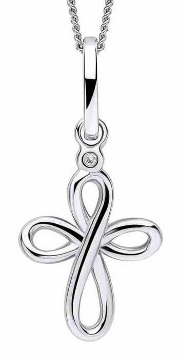Collier croix diamant en argent 925