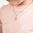 Collier croix diamant en argent 925