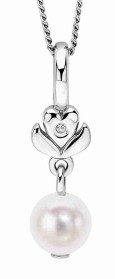 Collier perle et diamant en argent 925