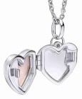 Collier photo coeur diamant en argent 925