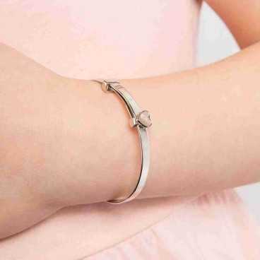 Bracelet nacre et diamant en argent 925