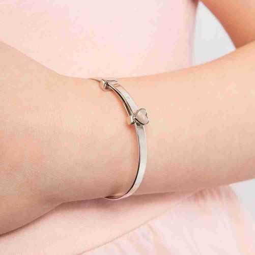 Bracelet nacre et diamant en argent 925