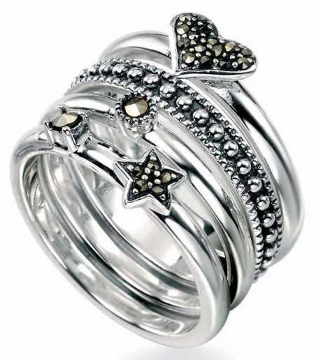 Bague marcassite en argent 925