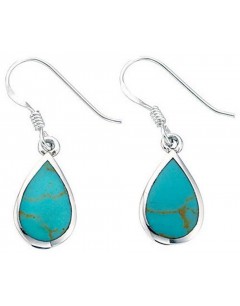 Boucle d'oreille turquoise en argent 925/1000