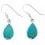 Boucle d'oreille turquoise en argent 925